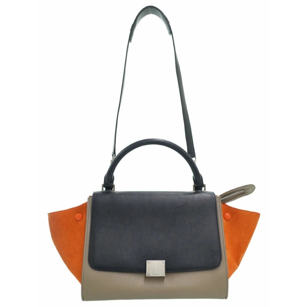 Celine Trapeze Leather 2WAY Handbag Shoulder Bag